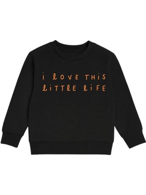 Petit Coral Siyah Pasta Sweatshirt