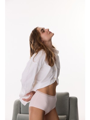 Penti Açık Pembe Easy Pamuklu Trim Yüksek Bel Slip Külot