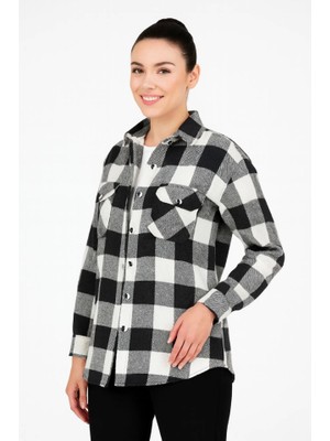 Uzun Kollu Oduncu Gömlek - Siyah