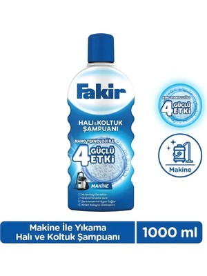 2 Adet Fakir Makine Yıkama Halı ve Koltuk Şampuanı Klasik 1000ML