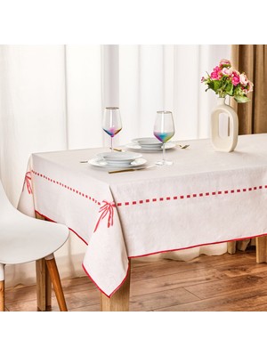 Matmel Soft Riben Masa Örtüsü - Ekru - 140X200 cm
