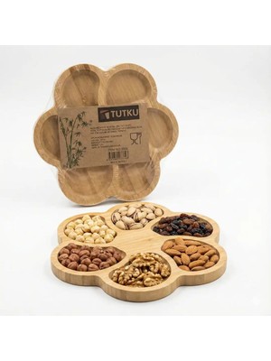 Tutku Bambu Sunumluk 6 Bölmeli Mini Çiçek Modeli