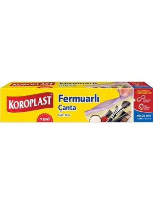 3 Adet Koroplast Küçük Boy Fermuarlı Kilitli Çanta