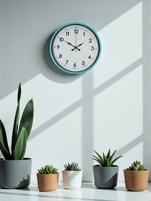 Ototechparca Zentime 36 cm Turkuaz Dekoratif Duvar Saati