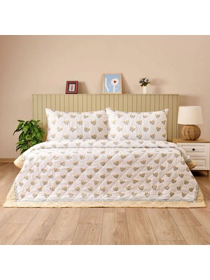 Matmel Soft Folky Çok Amaçlı Tek Kişilik Yatak Örtüsü Seti - Sarı