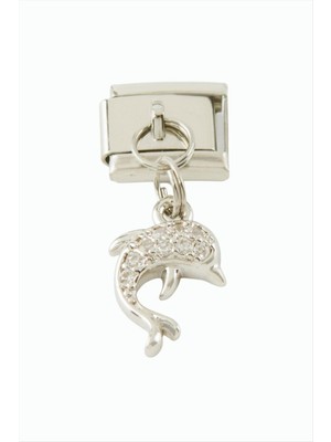 Freedom Store Yunus Zirkon Taşlı Sallatılı Çelik Charm