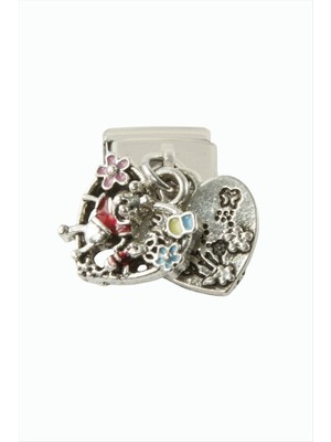 Freedom Store Kalp Sallatılı Çelik Charm