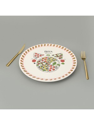 Matmel Kitchen Pizza Lover Pizza Tabağı - Renkli - 31 cm