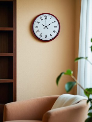 Ototechparca Zentime 36 cm Kırmızı Dekoratif Duvar Saati