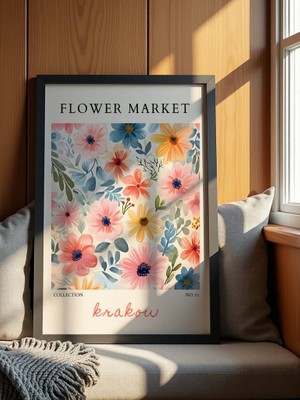 Fuart.Co Krakow Çiçek Posteri - Dijital Baskı (Çerçevesiz) Flower Fofu