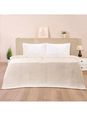 Matmel Soft Fleur Çift Kişilik Yatak Örtüsü - Beyaz - 210X240 cm