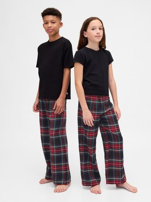 Gap Erkek Çocuk Koyu Kırmızı Recycled Flannel Pijama Altı