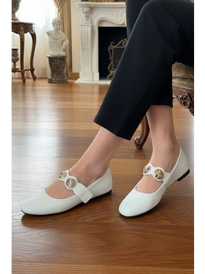 Renkli Butik Günlük Kadın Şık Tokalı Babet Hafif Rahat Ayakkabı