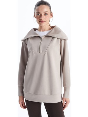 Lc Waikiki Yeni Sezon Dik Yaka Oversize Kadın Sweatshirt Tunik