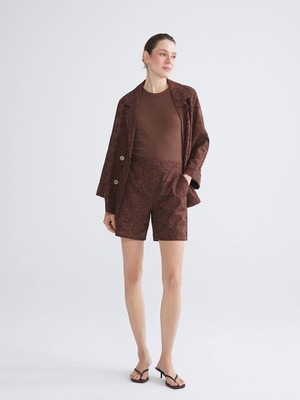 Lc Waikiki Yeni Sezon Beli Lastikli Ajurlu Brode Kadın Şort