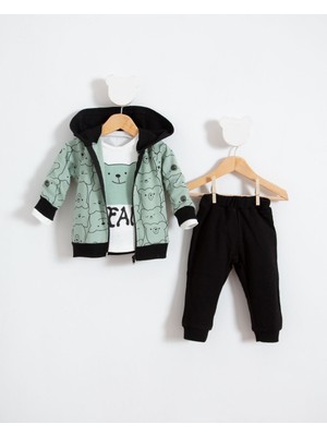 Bubito Hello Ayılar Desenli 3'lü Bebek Takım