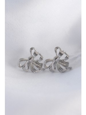 Ayder Timya Pirinç Gümüş Renk Fiyonk Küpe - TJ-BKP8945 TG/Tmya1395 212322