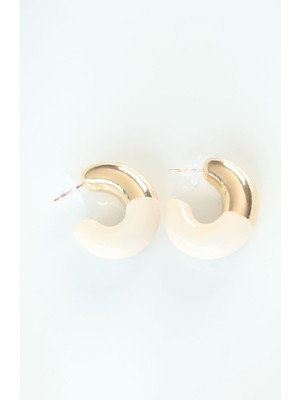 Ayder Timya Ccb Krem Gold Çift Renk Küpe - TJ-BKP8870 TG/TMYA1395 212189