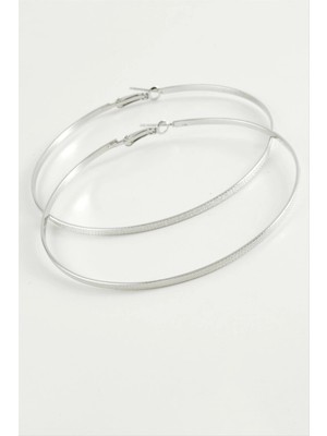 Ronanna Noktalı Metal Halka Küpe 8-10 cm