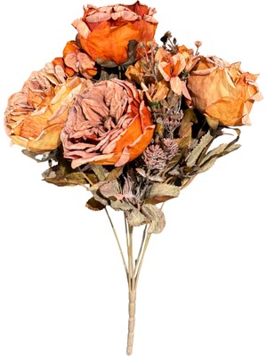 Lara Decor - Yanık Turuncu Şakayık Çiçek Demeti