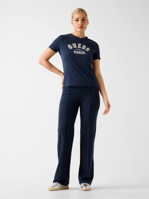 Guess Anita Bisiklet Yaka Kısa Kollu Kadın Lacivert T-Shirt V6RI15J1314-G7F3