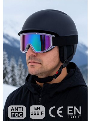 Kayak Gözlüğü Ventilli Güneş Kar Gözlük Gökkuşağı Snowboard Glasses Ekonomik Seri Gözlük