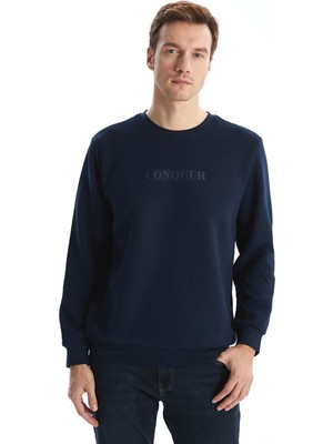 Lc Waikiki Yeni Sezon Bisiklet Yaka Uzun Kollu Baskılı Erkek Sweatshirt