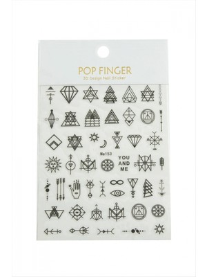 Marsilyan Geometri Tattoo Dövme Sticker