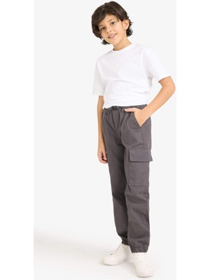 DeFacto Kargo Jogger Gabardin Pantolon Erkek Çocuk G6424A826SP