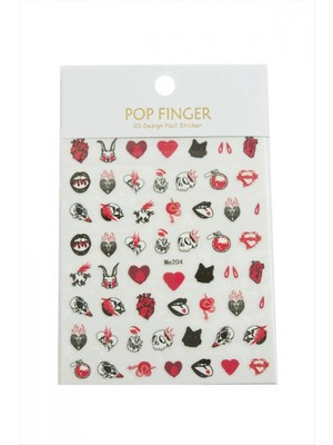 Marsilyan Kalp Kuru Kafa Tattoo Dövme Sticker