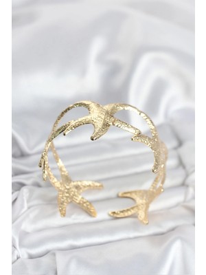 Calperia Pirinç Gold Renk Deniz Yıldızı Model Kadın Bileklik