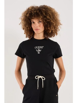 Guess Colette Kısa Kollu Kadın Krem T-Shirt V4YI21KCDH1-FJ8N