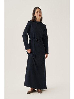 ALLDAY Lacivert-Kemer Tokalı Elbise