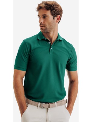 Decathlon Inesis Erkek Kısa Kollu Golf Polo Tişörtü - Yeşil - MW500