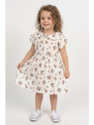 MiaBaby Fırfırlı Bebe Yaka Elbise