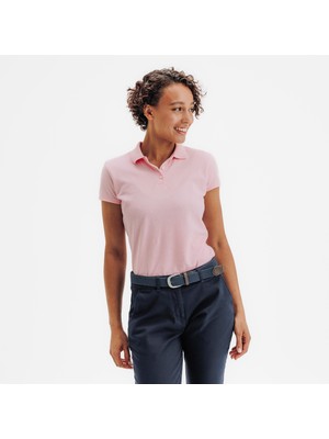 Decathlon Inesis Kadın Kısa Kollu Golf Polo Tişörtü - Pembe - MW100