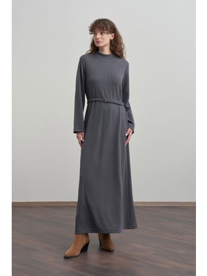 ALLDAY Gri-Kemer Tokalı Elbise