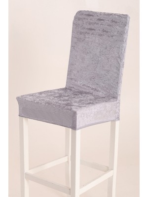Bella Home Kadife Sandalye Kılıfı - Yıkanabilir - Likralı - 6 Adet
