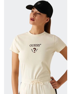 Guess Colette Kısa Kollu Kadın Beyaz T-Shirt V4YI21KCDH1-D001