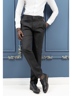 Notra Regular Fit Pamuklu Dokulu Kışlık Gabardin Pantolon