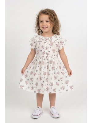 MiaBaby Fırfırlı Bebe Yaka Elbise