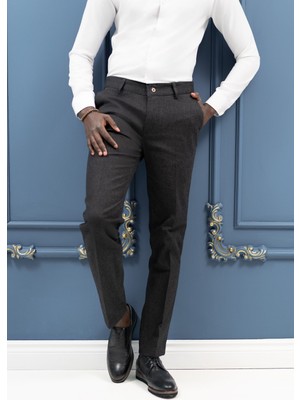 Notra Regular Fit Pamuklu Dokulu Kışlık Gabardin Pantolon