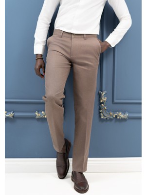 Notra Regular Fit Pamuklu Dokulu Kışlık Gabardin Pantolon