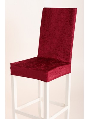 Bella Home Kadife Sandalye Kılıfı - Yıkanabilir - Likralı - 6 Adet