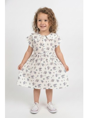 MiaBaby Fırfırlı Bebe Yaka Elbise