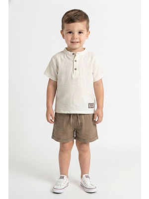 MiaBaby Müslin Bis.yaka Şortlu Takım