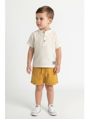 MiaBaby Müslin Bis.yaka Şortlu Takım