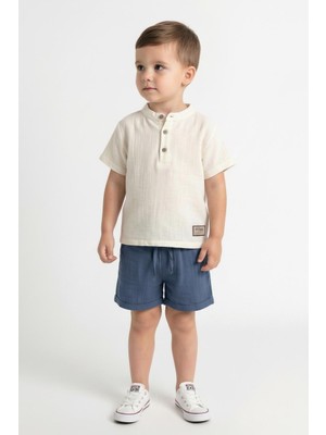 MiaBaby Müslin Bis.yaka Şortlu Takım