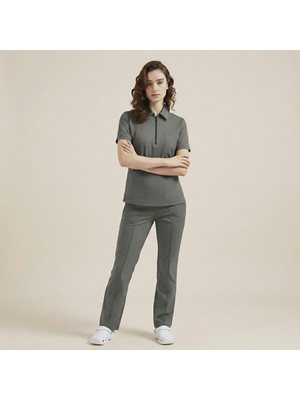 Clinivibe Kyra Polo - Gri (Kadın Scrub)