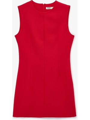 Koton Kolsuz Bisiklet Yaka A Kesim Mini Elbise